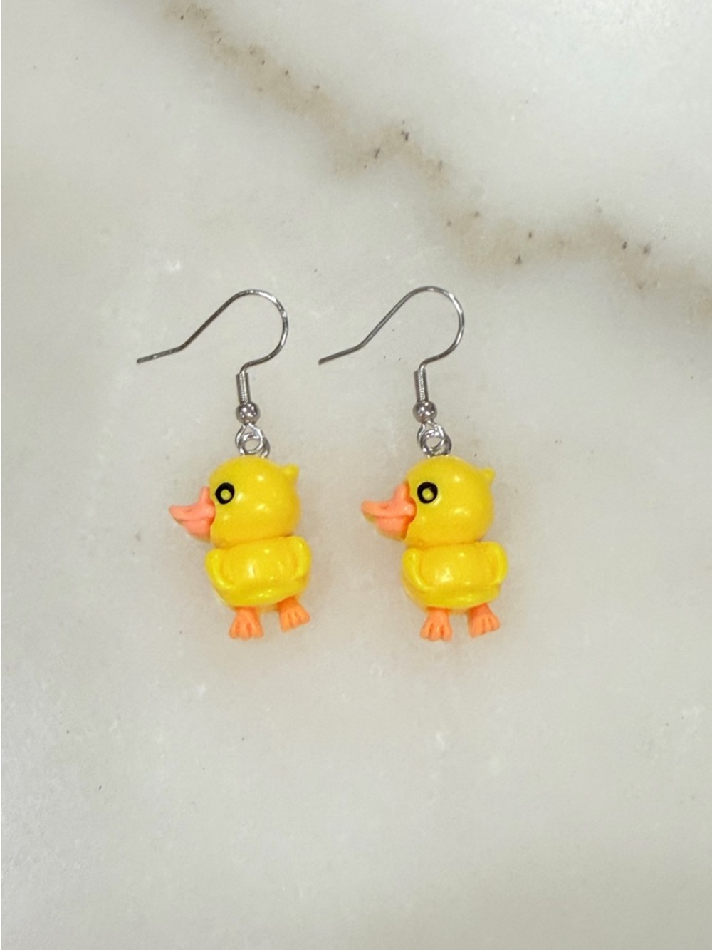 3/$30 Cute Yellow Duck Dangle Earrings Kawaii Jewelry Rubber Duck Chic Earrings